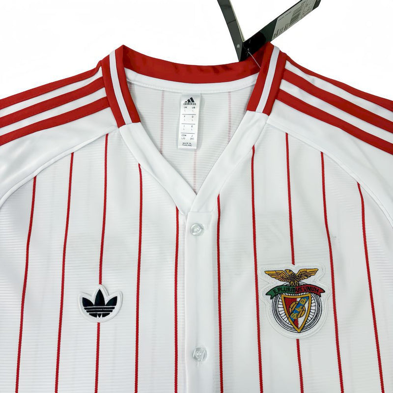 Camisola COM BOTÃO S L B x Originals branca 2025/26 - style baseball LANÇAMENTO