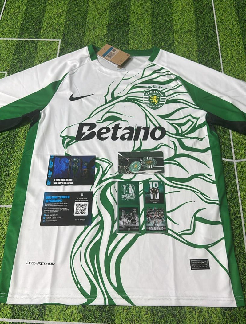 Camisola leão concept branca e verde 2025/26 - LANÇAMENTO