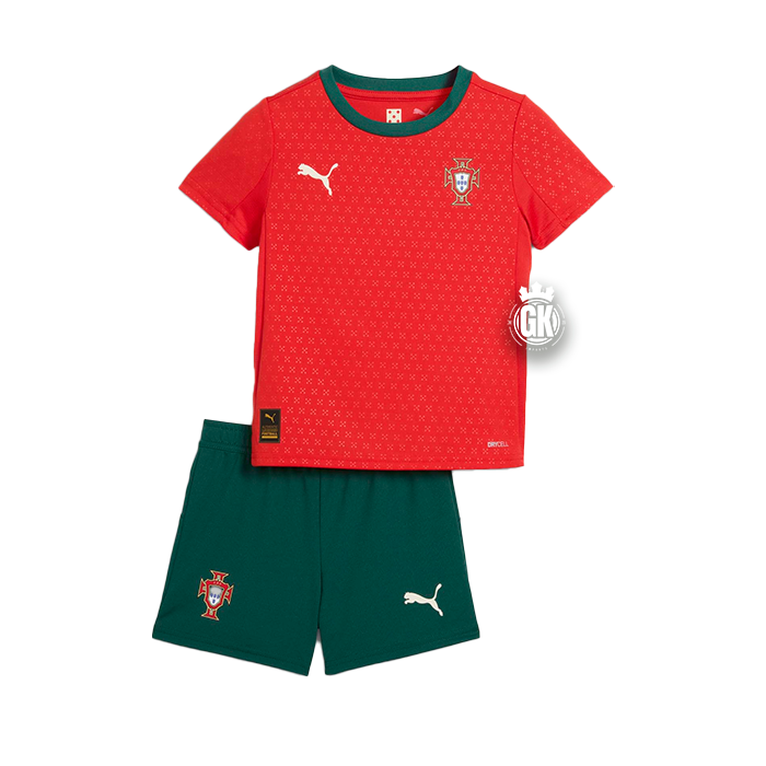 Conjunto infantil Seleção Portugal vermelho principal 2025 - PUMA