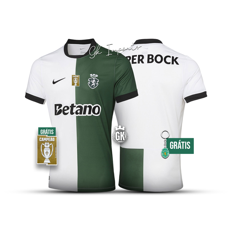 Camisola STROMP quarto equipamento 2025/26 verde/branco - LANÇAMENTO [pré venda: 11 a 22 dias úteis]
