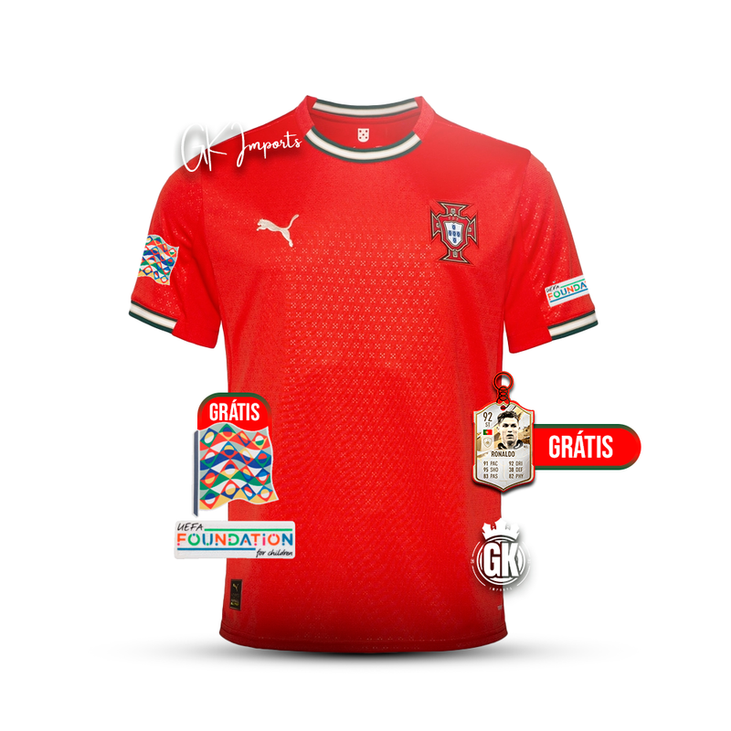 Camisola Seleção Portugal vermelha principal 2025 - PUMA