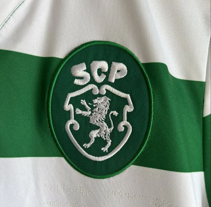 Camisola retrô principal 2018/19 verde e branca