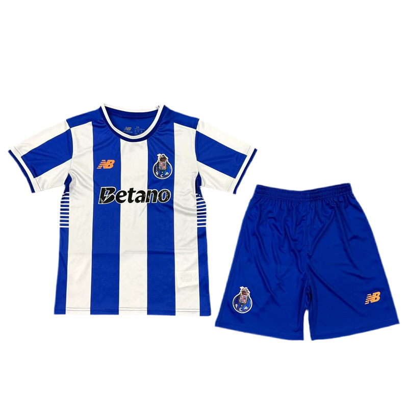 Conjunto infantil principal azul e branco 2025/26 - LANÇAMENTO