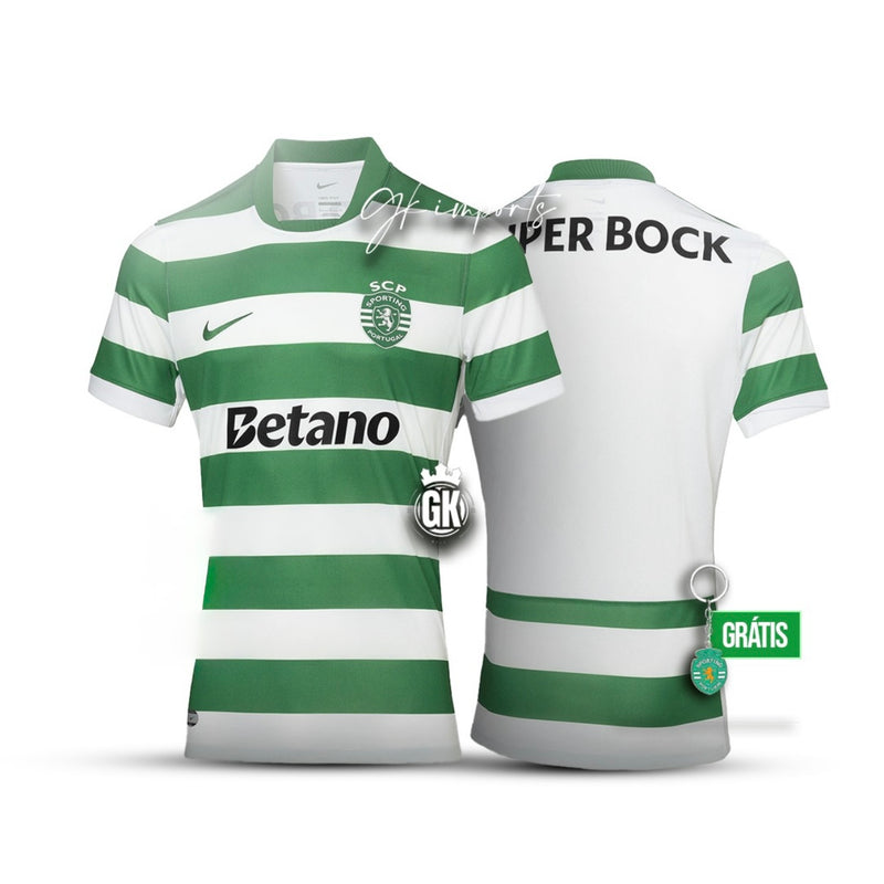 Camisola principal 2025/26 verde e branca - LANÇAMENTO