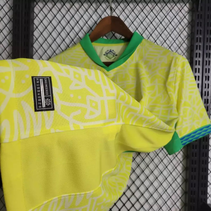 Camisola Brasil Amarela Home Copa do Mundo 2024