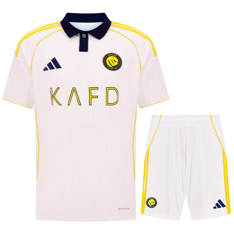Conjunto infantil Al Nassr branco 2025/26