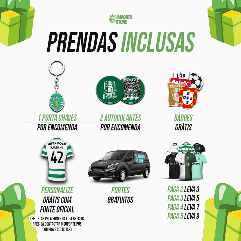 Conjunto infantil STROMP quarto equipamento branco/verde 2025/26 - LANÇAMENTO [pré venda: 11 a 22 dias úteis]