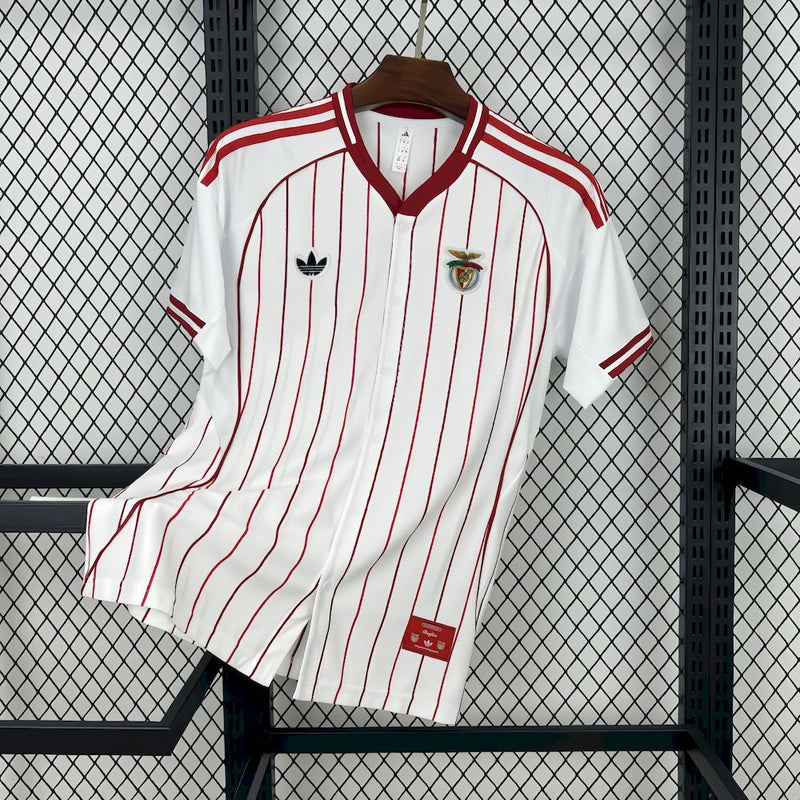 Camisola COM BOTÃO S L B x Originals branca 2025/26 - style baseball LANÇAMENTO