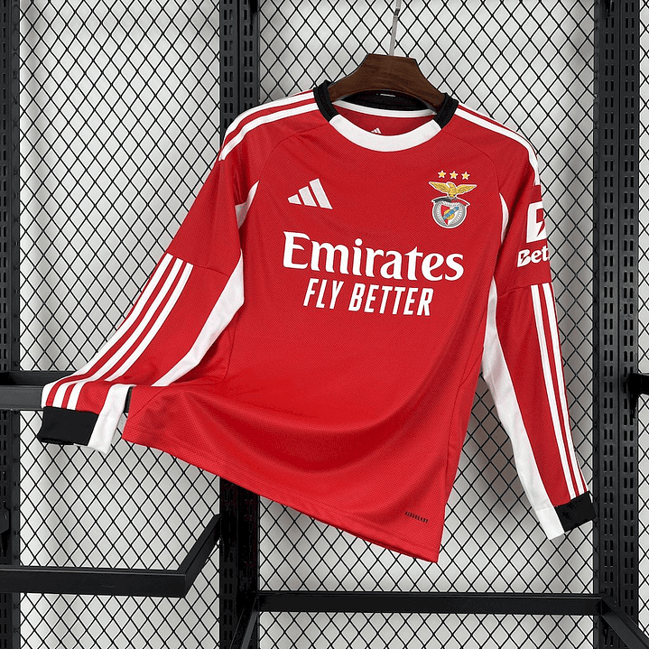 Camisola principal MANGA COMPRIDA vermelha 2025/26 - LANÇAMENTO