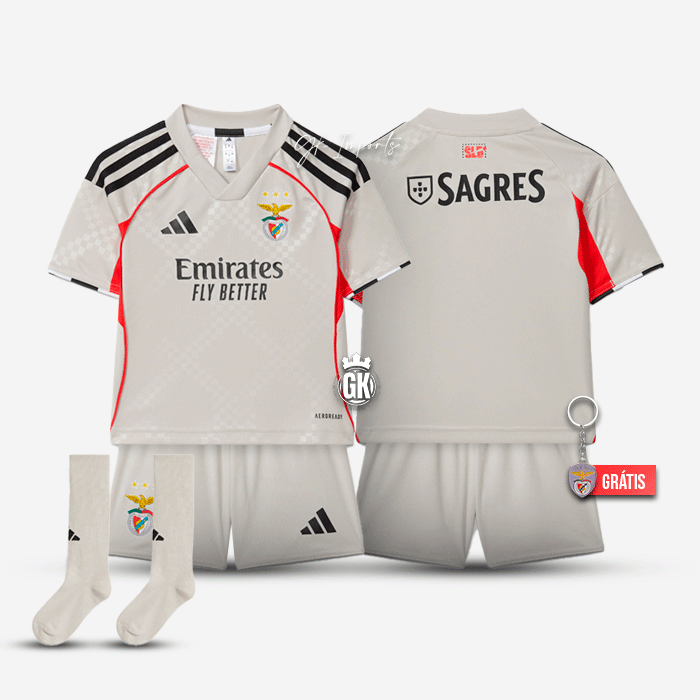 Conjunto infantil SECUNDÁRIO bege 2025/26 - ❤️🦅