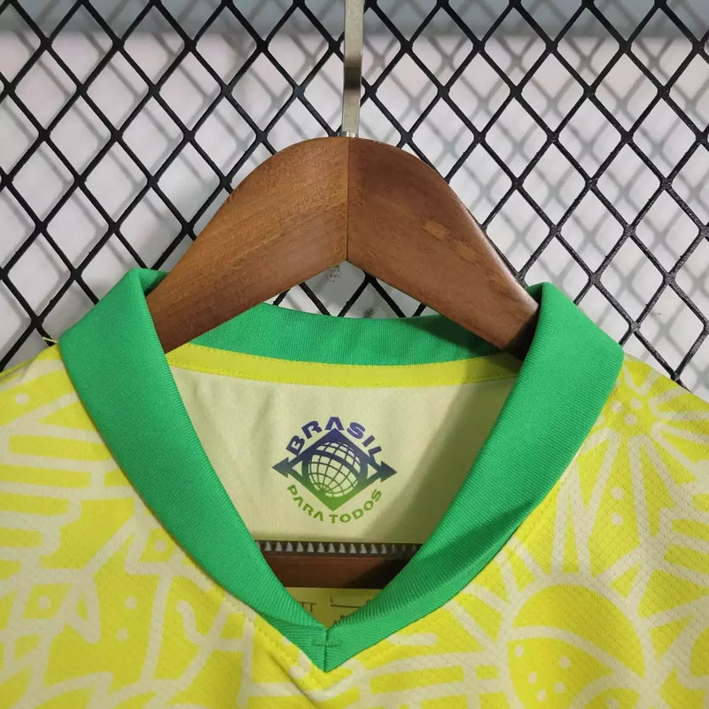 Camisola Brasil Amarela Home Copa do Mundo 2024
