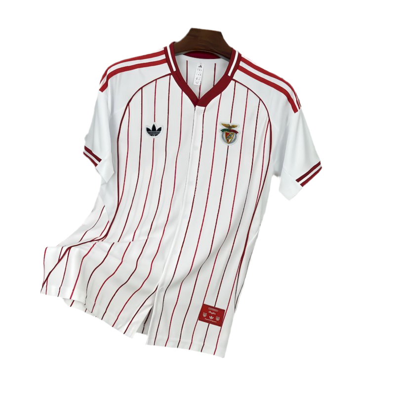 Camisola COM BOTÃO S L B x Originals branca 2025/26 - style baseball LANÇAMENTO