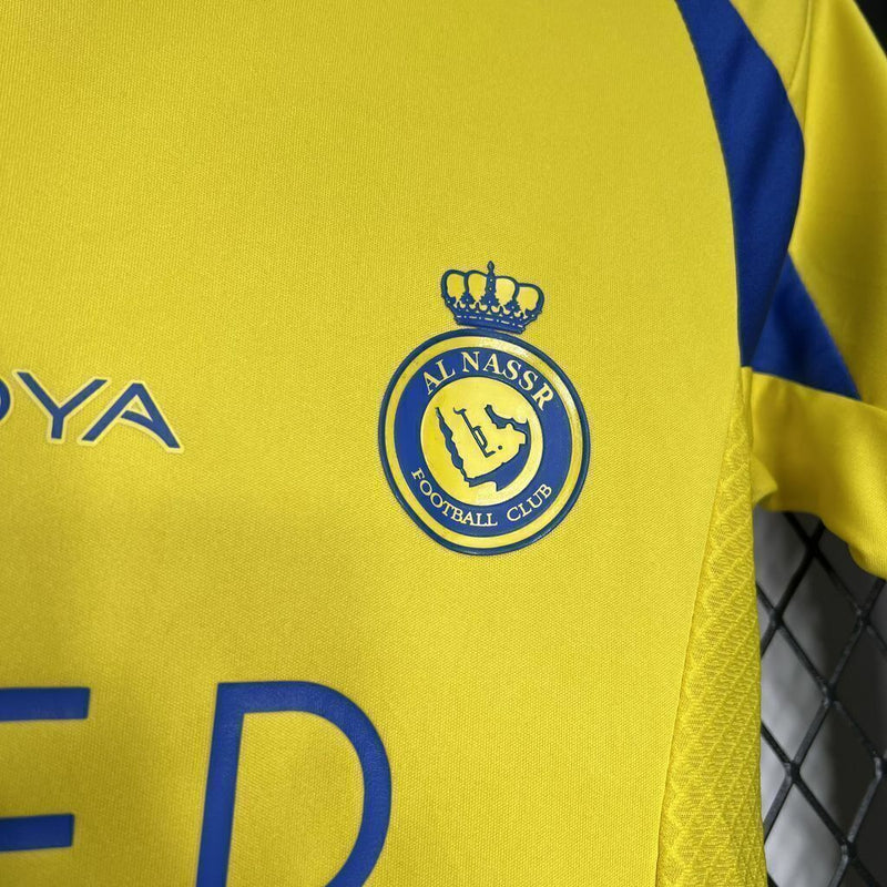 Conjunto infantil Al Nassr amarelo 24/25 home