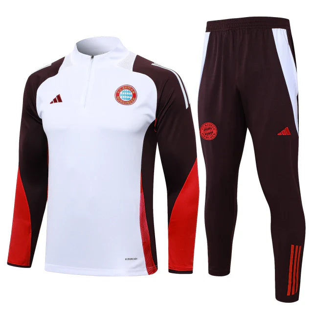 Fato de Treino Bayern de Munique 2024/25 -  Branco e Vermelho