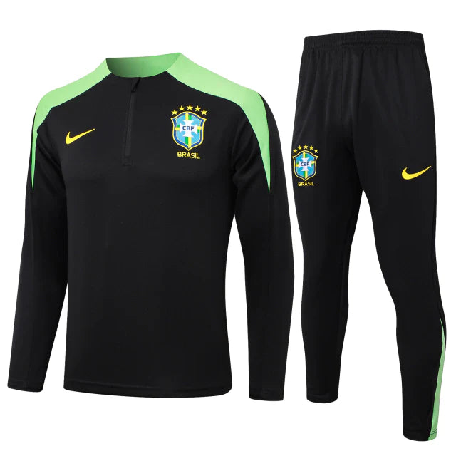Fato de Treino Brasil 2024 - Preto e Verde